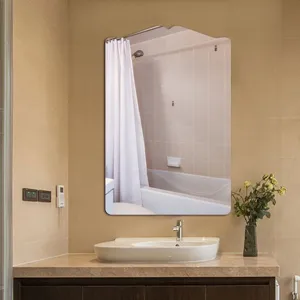Bathroom decorative mirror with wave top design, ideal for modern home wall decor details.
