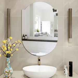 Modern oval bathroom mirror wall mounted decorative mirror for home washroom decor