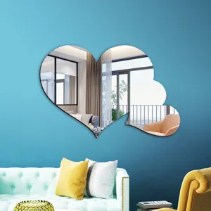 Modern irregular wall mirror sticker for living room bedroom bathroom home decor interior styling.