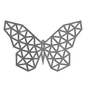 Geometrischer Schmetterling Acryl Spiegel Wandtattoo, moderne DIY Heimdeko reflektierend.