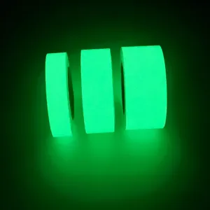 Cinta adhesiva luminosa pegatina fluorescente verde tira brillante de seguridad