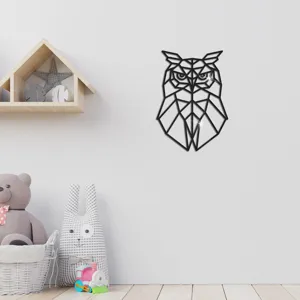 Geometrische Eule Acryl Spiegel Wandtattoo, moderne Heimdekoration fuer Kinderzimmer.