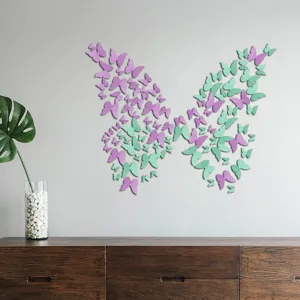 3D pearlized paper butterfly wall stickers, creative DIY decor for bedroom living room.