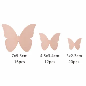 3D Pearlescent Paper Butterfly Wall Stickers Set 48pcs Wedding Party Home Decor