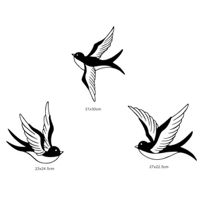 Acrylic mirror swallow wall stickers 3-piece set living room bedroom decor dimensions