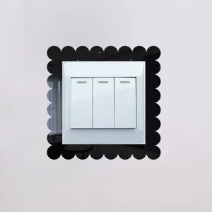Acrylic mirror switch sticker decorative wall plate cover surround for home room decor