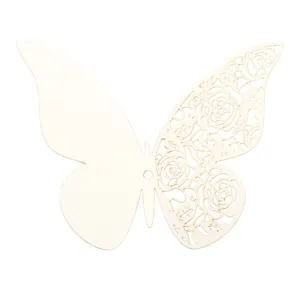 Hollow pearl paper butterfly wall sticker for creative home and wedding party decor
