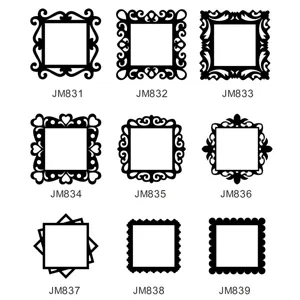 Acrylic mirror square switch sticker wall decor 9 styles set for home living room bedroom