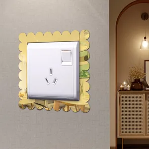 Acrylic mirror switch sticker decorative wall plate cover for living room home decor