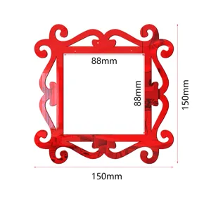 Acrylic mirror square switch sticker decorative wall art reflection frame home decor item