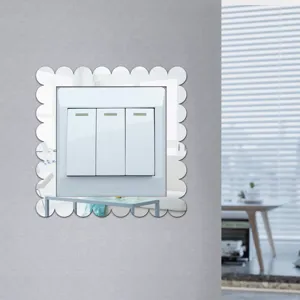 Acrylic Mirror Wall Sticker Square Switch Cover Decorative Reflective Wall Decal For Living Room Bedroom Home Decor