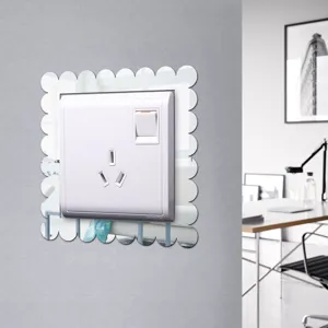 Acrylic mirror wall switch sticker decorative cover surround for home living room bedroom decor
