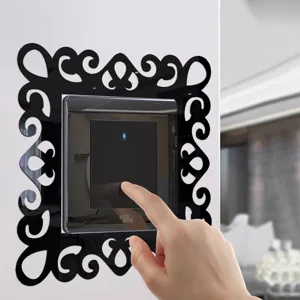 Acrylic mirror switch sticker decorative frame for living room bedroom home wall art decor