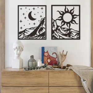 3D Acrylic Sun Moon Mirror Wall Sticker Self Adhesive Abstract Home Decor Wall Decal For Living Room Bedroom