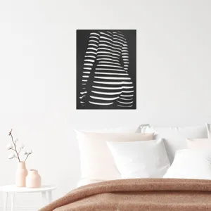 Adhesivo de pared de arte corporal abstracto moderno espejo acrílico de 2mm para dormitorio.