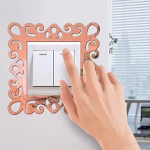 Acrylic mirror switch sticker, decorative wall sticker for living room bedroom home decor.