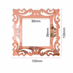 Acrylic mirror wall sticker square decorative switch reflective sticker for home room decor