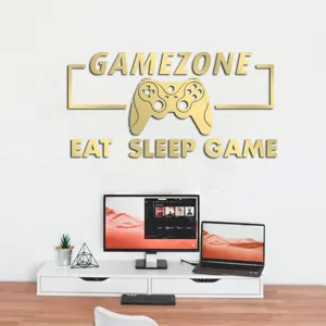 Acrylic game wall sticker gamepad 3D self-adhesive decor for living room bedroom background