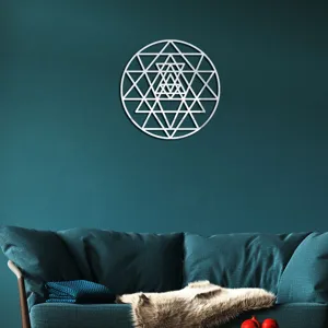 Sacred geometry wall sticker acrylic mirror circular cutout home decor interior wall art ornament