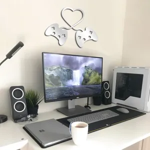 Acrylic gaming controller wall mirror sticker 3D DIY home decor for bedroom living room