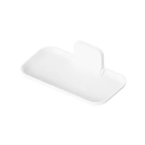 Wall mounted folding storage rack phone glasses organizer for bathroom desktop use white