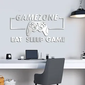 Acrylic 3D game controller wall sticker mirror decor for living room and bedroom background