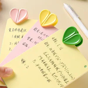 Cute heart-shaped magnetic clips for memo notes, food bags, and fridge organization.