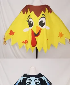 Halloween Thanksgiving costume cape drôle dinde squelette ponšo déguisement de fête