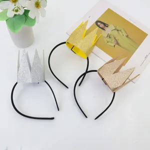 Glitter kroon haarband voor kinderen feest kostuum festival optreden haaraccessoires leuk speelgoed