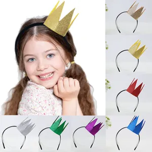 Glitter kroon haarband voor kinderfeest, leuk haaraccessoire voor Halloween show.
