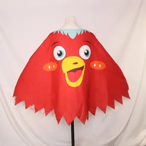 Cape de deguisement de oiseau de dessin anime rouge pour enfants adultes fete Halloween
