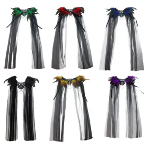 Halloween veer cape mesh sjaal heks cosplay kostuum performance kleding accessoire