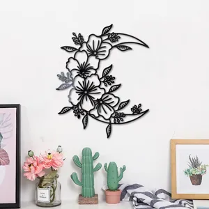 3D Acryl Spiegel Wandaufkleber Blumen Mond Kunst Design Selbstklebend Wohnzimmer Schlafzimmer Dekorative Wandtattoo