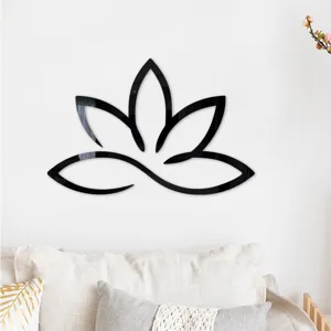 3D Acryl Spiegel Wandaufkleber Lotusblume DIY Selbstklebend Wandtattoo Moderne Heimdekoration Wohnzimmer Schlafzimmer Kunst