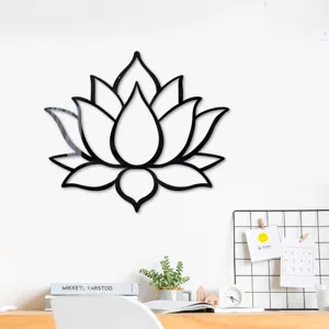 Detailed view of the 3D acrylic lotus mirror wall sticker, perfect for modern home decor.