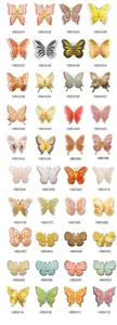 Colorful 3D hollow paper butterfly wall sticker for wedding party home decoration.