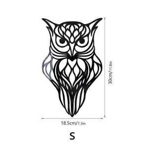 3D acrylic owl mirror wall sticker S size, modern decorative art decal for home interior.