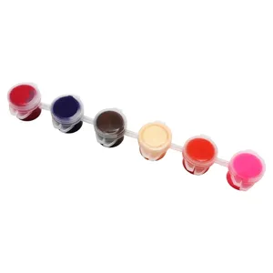 6-teiliges Acrylfarben Set in praktischen Dosen, perfekt für Kinder DIY Malen und Basteln.