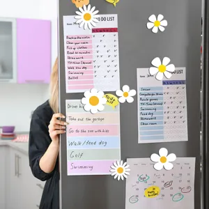 Cute 3D sunflower fridge magnets, soft PVC magnetic decorative stickers for kitchen refrigerator and home.