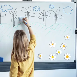 Creative cartoon sunflower magnetic fridge sticker 3D soft PVC whiteboard decor detail