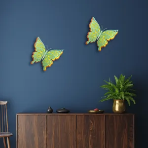 3D layered hollow paper butterfly wall sticker with pearls for wedding and party home decor.