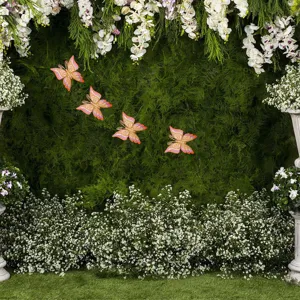 3D paper butterfly wall stickers, pearl paper hanging decor details for wedding and party.