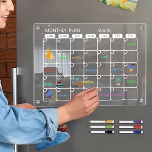 Transparant Acryl Weekplan Memo Bord Magnetisch Droog Uitwisbaar Kalender Bord Met Markers Voor Kantoor Thuis Keuken