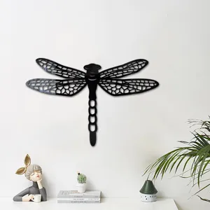 3D Acrylic Mirror Dragonfly Wall Sticker Self Adhesive Home Decor Living Room Wall Art