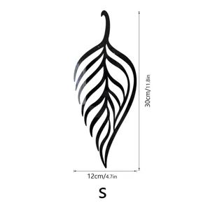3D acrylic leaf mirror wall sticker S size home decor self-adhesive wall art decor