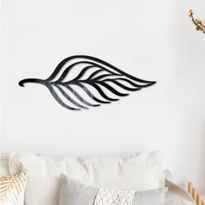3D acrylic leaf mirror wall sticker home decor for modern living room bedroom background.