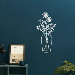 3D acrylic mirror wall sticker featuring a flower vase design, perfect for modern home decor and wall art.