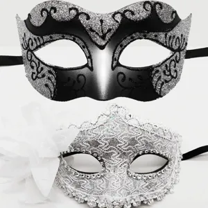 Maskerade Party Maske Prinzessin Feen Maske Mit Seitlicher Blume Gold Blau Silber紫色 Kostüm Zubehör Für Erwachsene Und Kinder