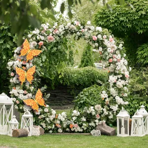 3D hollow colorful paper butterfly wall stickers for wedding party decor, large size.
