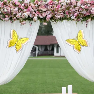 3D hollow butterfly wall stickers large pearlescent paper decals for wedding home party decor